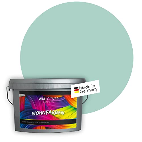 WALLCOVER Colors Peinture murale de qualité supérieure et professionnelle Peinture pour murs intérieurs Bleu turquoise Aspect mat clair 1 l Autres quantités disponibles