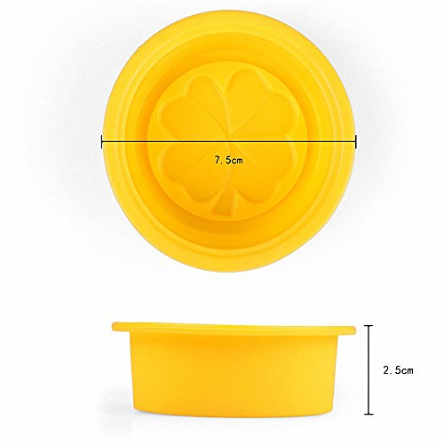 4Pcs Four-Leaf Clover Soap Molds - Moldfun Silicone Mold For Making Handmade Soap Lotion Bar Bath Bomb, Baking Cake Muffin Cupcake (Random Color) #TOP2