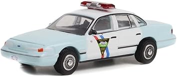 ModelToyCars 1992 Ford Crown Victoria Police Interceptor, Blue - Greenlight 43000B - 1/64 Scale Diecast Car