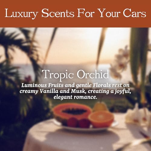 Car Air Freshener - Square Wood Air Freshener Refill (Tropic Orchid) — view 3