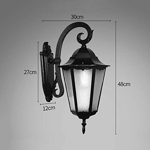 Lampe murale extérieure étanche E27 lanterne rétro pour escalier - 8