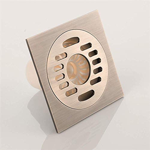 Drain de douche pour machine à laver et drain de sol carré en laiton robuste