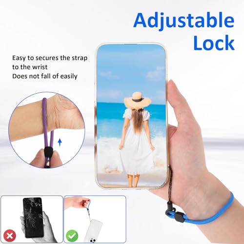 8 Stück Handschlaufe Kurz Buntes Nylon Lanyard Stringphone für USB-Sticks Schlüssel Telefone Schlüsselanhänger Ausweise Namensschilder