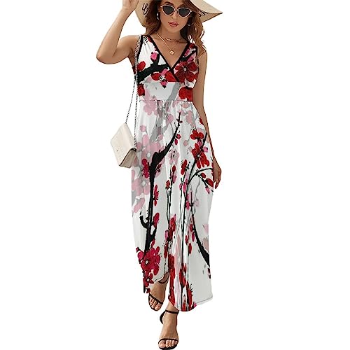 Robe sans manches col en V fluide pour rester au frais en été