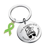 TIIMG Funny Transplant Gift This Badass is A Transplant Warrior Keychain for Heart Liver Transplant Fighter (THIS BADASS)