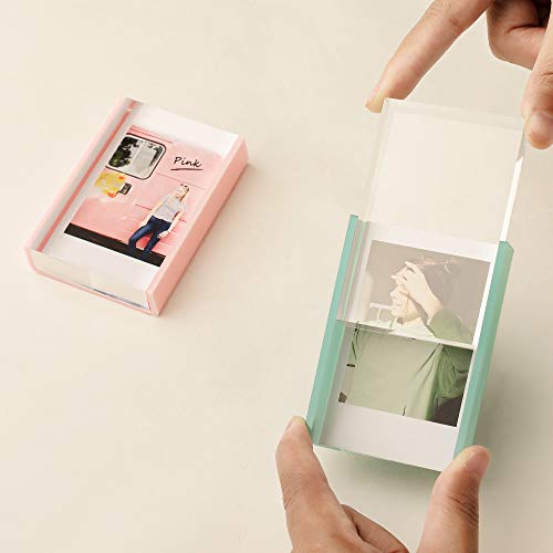 Winkine Instax Mini Frames, Tabletop Acrylic Photo Frame For Instax Mini Film, Mini Photo Frames For Fujifilm & Polaroid Go Film, Green+Pink+Yellow Mini Polaroid Frames #TOP1