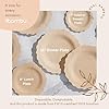 Bambu Pack of 8-9 Inch Disposable Bamboo Plates Fancy, Biodegradable Eco Friendly Products, Bamboo Disposable Plates for Party, Weddings, and Events, Great For Any Occasion, Compostable Plates