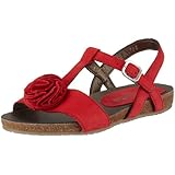  Unisa - Zapatos de cuero nobuck para bebé, color rojo, talla 35