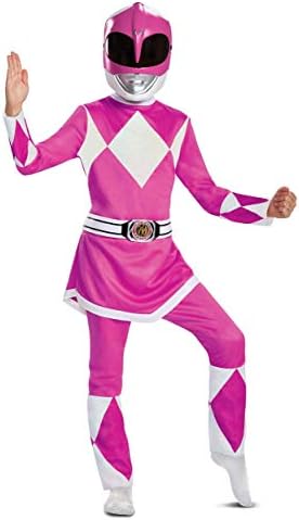Disguise Pink Ranger Deluxe Child Costume, Pink, Large/(10-12)