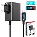 Netzteil für Nintendo Switch & Switch lite, Ladekabel AC Adapter 15V 2.6A PD Typ C Ladegerät Unterstützt TV-Modus & Handheld Docking Station, Reise Charger für Switch Pro Controller, Schwarz