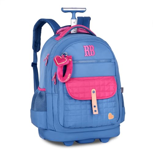 Mochila de Rodinhas Escolar Feminina Rebecca Bonbon Oficial (Azul)
