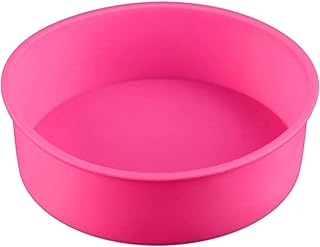 Silikonowa forma do pieczenia okrągła forma do ciasta, nie zawiera BPA, nieprzywierający silikon klasy europejskiej, głębokość 6 cm (20 cm)