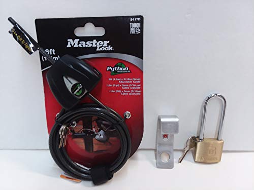 Codyco Security Lock Bracket Fits Pelican Elite Cooler With Master Python 6' Cable Lock & Brinks Pad Lock #TOP8