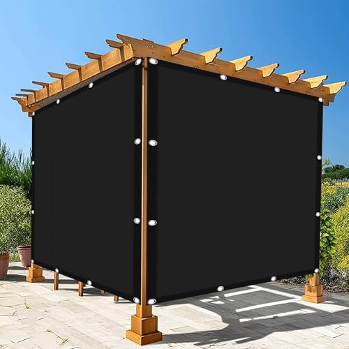 Voile ombrage imperméable rectangulaire noir 160x350 pour balcon