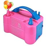 Hautton Electric Balloon Pump, Portable Dual Nozzle Electric Balloon Air Blower Electric Balloon...