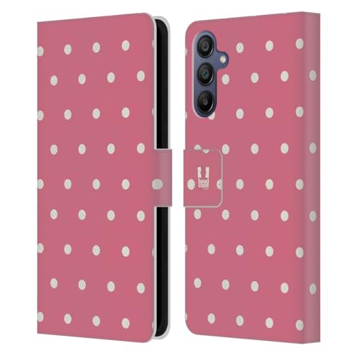Carcasa de cuero tipo libro premium para Samsung Galaxy A15 con diseño Head Case original