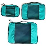 TravelWise Packing Cubes - 3 Piece Set (Teal)