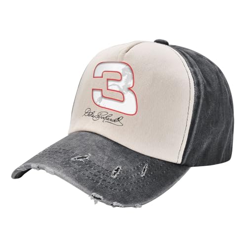 Dale Earnhardt sr 3 Hat Washed Baseball Cap for Women Men, Adjustable Classic Vintage Dad Hat Black