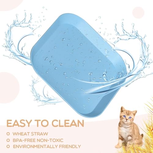 Zikenis 10 Stück Katzennapf,Katzennapf Flach,Katzenschüssel,Bunt Katzenfutter Napfset,Runden Katzenteller,Fressnapf Katze,Cat Plate für Kätzchen und Kurzbeinige Katzen