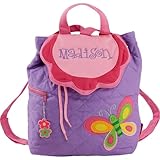 Personalization Universe Custom Stephen Joseph Butterfly Embroidered Personalized Kids Backpack - Perfect for Girls, Toddlers, and School Kids, Custom Backpacks with Name for School, Customized Bags