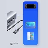 Uikdjgu 5X Stacja DokująCa Podstawa Telewizora Podstawa Hub Uchwyt DokująCy USB C do RJ45 Ethernet do Konsoli SteamDeck