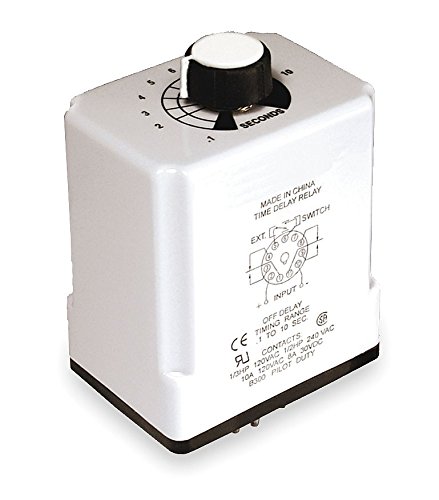 Time Delay Relay, 120Vac/Dc, 10A, Dpdt