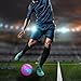 Fancyes Soccer Ball, Holographic Luminous Football, PU Soft Ball Toys Reflective Football Training Ball for Kids Adults, Girls Boys, Size 5
