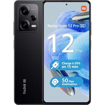 Smartphone Xiaomi Note 12 Pro 5G 128 GB - 6 GB de RAM (preto meia-noite) (MZB0D2YEU)