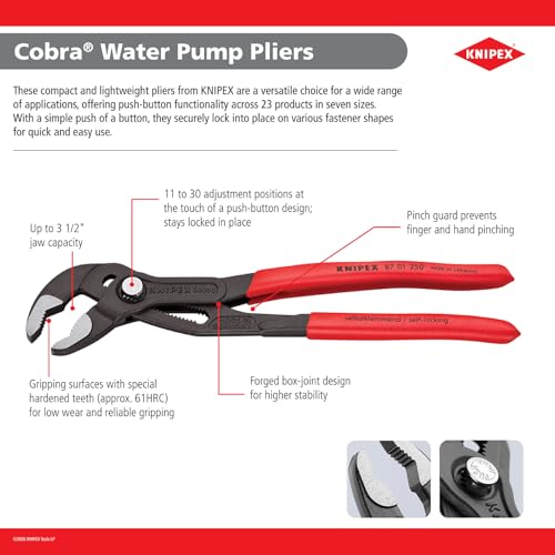 KNIPEX 10-Inch Cobra Water Pump Pliers