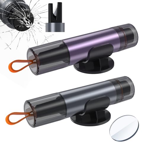 NEUTYPECHIC 2-in-1-Hammer, tragbar, mit Basis, Sicherheits-Set für Auto