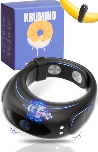 MySecretCase Anello Vibrante Lei Lui in SIlicone - Sextoy Anello Pene, Cock Ring Sessuali per Coppie, Sextoys per Uomini, Sextoysys Coppia Fallico Erezione (Nero) (Krumino)