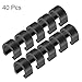 HARFINGTON 100pcs Bicycle Cable Clamps C-Clips Housing Hose Guide U-Clips Brake Derailleur Shifter for MTB Road Bike, Black