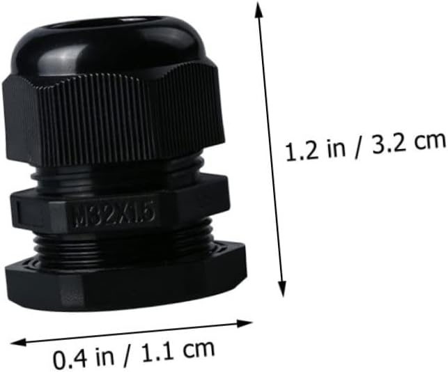 20pcs Cable Gland Connectors Durable Nylon Joints with Locknut Washer Easy to Use Cable Accessories for Professionals Amateurs Black