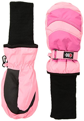 SNOW STOPPERS SnowStoppers Kid's Waterproof Stay On Winter Nylon Mittens Extra Large / 7-12 Years Pink/Fuschia
