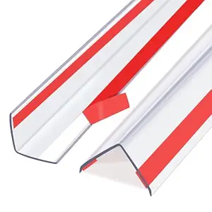 SNOWIE SOFT 31 inch Wall Corner Protector Strips Self Adhesive L-shaped Wall Edge Guard, Baby Safety Edge Guard, Cut-to-Fit, Peel-and-Stick Clear PVC Corner Trim for Walls, Drawer, Cabinet, Pack of 2