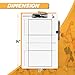 HIGHRAZON Volleyball Coaches Clipboard, White Double-Sided Dry Erase Coach Clipboard, Volleyball Whiteboard for Coaches, Lineup White Board with Marker for Coaches Gift, 10Pack