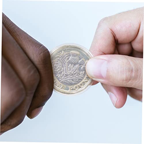 Caja plástica transparente para 100 monedas 25mm miniatura 2