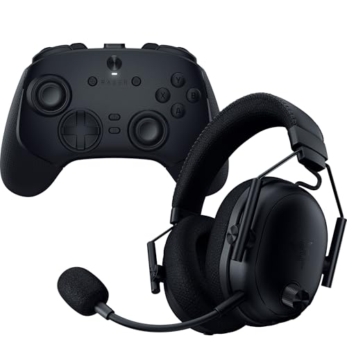 Image of Razer BlackShark V3 Pro Wireless ANC Gaming Headset (70 Hr Battery) & Wolverine V3 Pro 8K PC Wireless Controller (36 Hr Battery) Gaming Bundle - Black