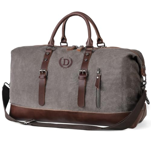 Janhavi Canvas Duffel with Leather Trim