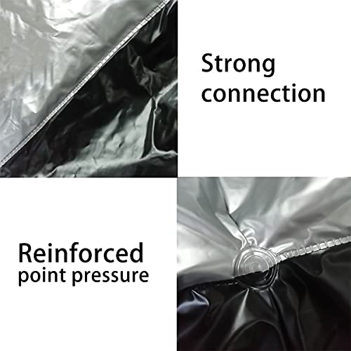 Heavy Duty Sauna Suit For Women Men Silver Raglan Sleeve Sweat Suit Exercise Weight Loss Gym Fitness Workout (Black-Silver, One Size) #TOP3
