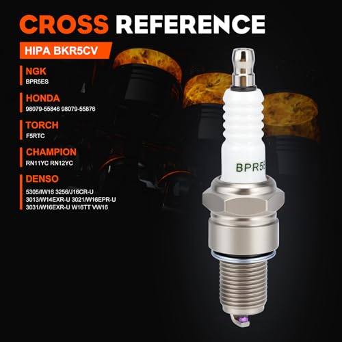 Image of BPR5ES Spark Plug for NGK 7734 Honda 98079-55846 98079-55876 Torch F5RTC 2 Pack