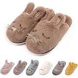Caramella Bubble Bunny Slippers for Women Fuzzy Cute Animal Memory Foam House Rabbit Slippers Indoor Outdoor