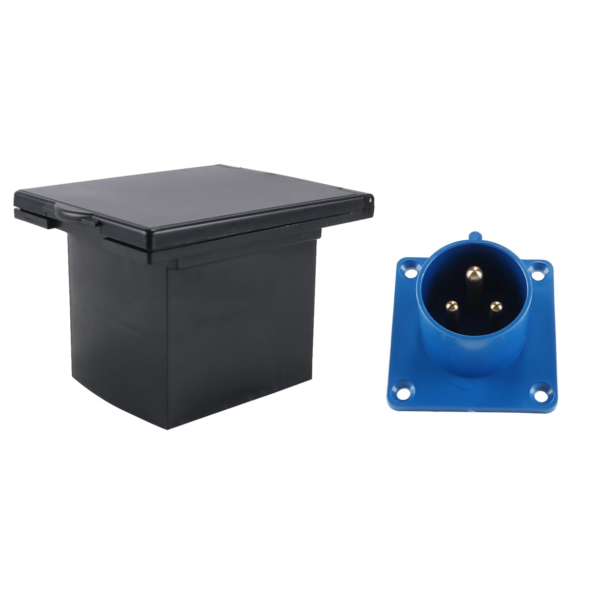 Accessoires de conversion pour camping-car, prise de courant étanche 16 A 23 A, prise de charge à 3 broches pour caravanes et camping-cars (noir)