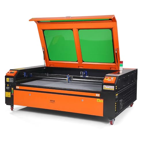 VEVOR 130W CO2 Laser Graviermaschine 900x1400mm Lasergravierer 20mm Gravur-Stärke Lasergravurmaschine 800mm/s Graviergerät USB-Anschluss Kompatibel mit LightBurn CorelDRAW AutoCAD