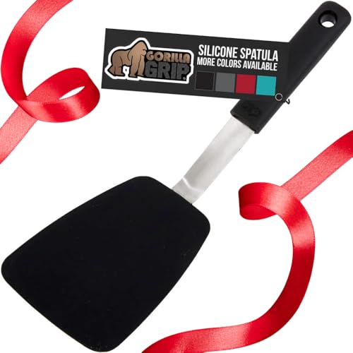 GORILLA GRIP Food Grade Flexible Silicone Spatula,...