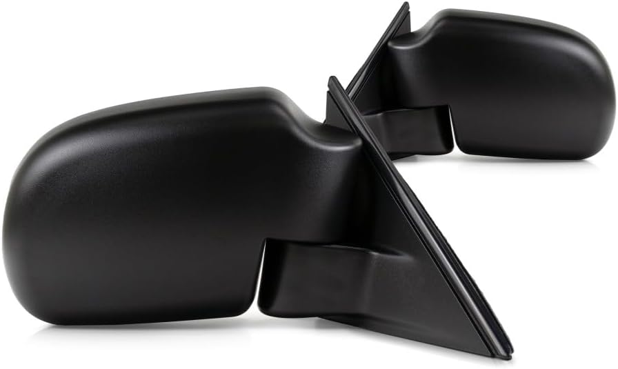For 1998-2004 Chevy S10 Door Mirror Pair Driver and Passenger Side Textured Manual Non-Heated GM1320188