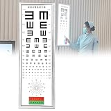 【Montaggio a parete】: La tabella visiva è dotata di ganci, comodi da appendere alla parete. Anche le decorazioni sulle pareti sono belle. È possibile effettuare un rapido esame della vista e test della vista in tutta comodità.