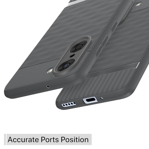 Image of Pikkme Back Cover for OnePlus Nord CE 5 5G Soft Grip 3D Hexa Cube Texture Silicone Bumper Case (Grey)