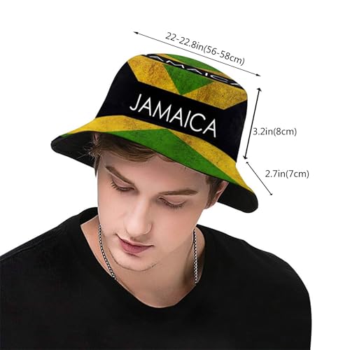 Sombrero Bucket con bandera Jamaica para hombre y mujer miniatura 3
