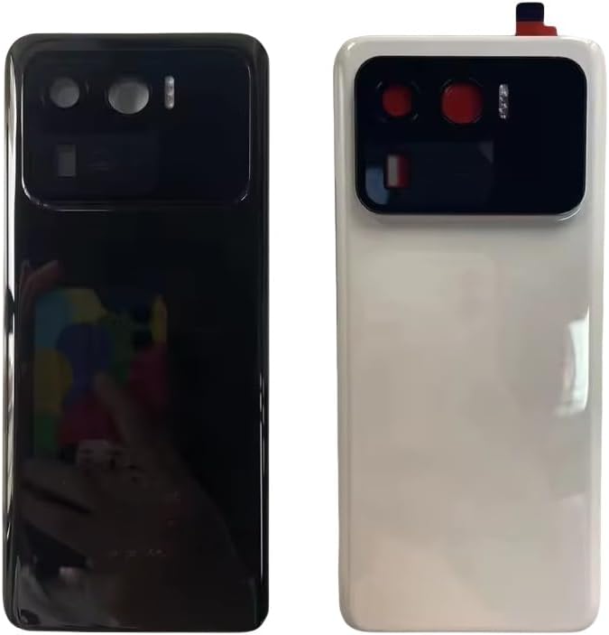 Compatible Rear Ceramic Back Cover for Xiaomi Mi 11 Ultra – Battery Door Housing Replacement Part (Black)